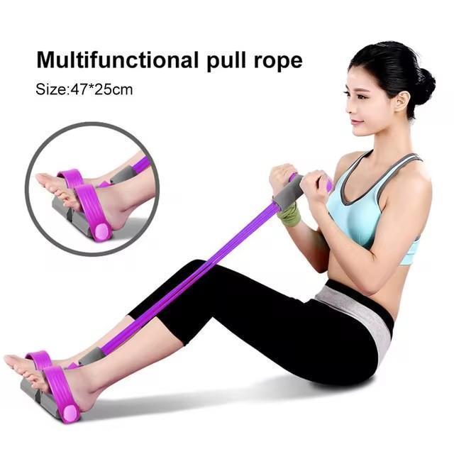 Lightweight Fitness Pull Rope – Portable, Adjustable Exercise Rope (Pink) - Image 5