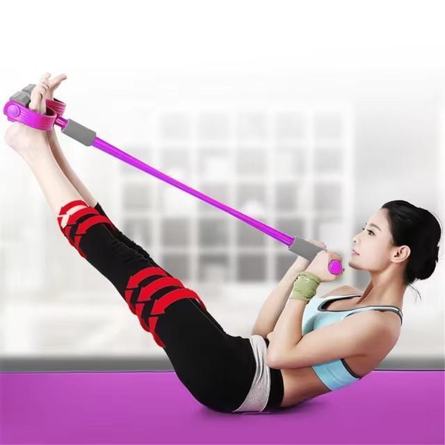 Lightweight Fitness Pull Rope – Portable, Adjustable Exercise Rope (Pink)