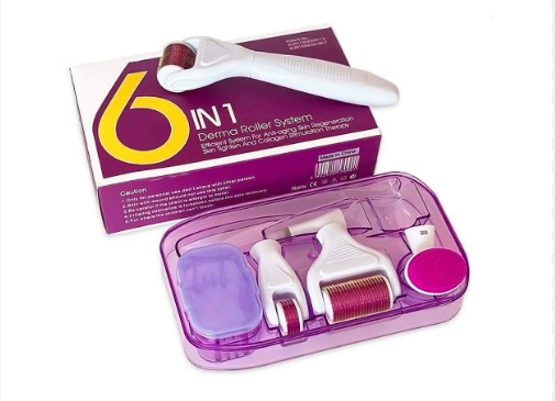Premium 6 in 1 Derma Roller Kit for Skin Rejuvenation, Hair Growth & Anti-Aging Treatment - Image 2