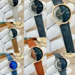 Men’s Multicolor PU Leather Strap Watch – Round Dial, Lightweight & Stylish