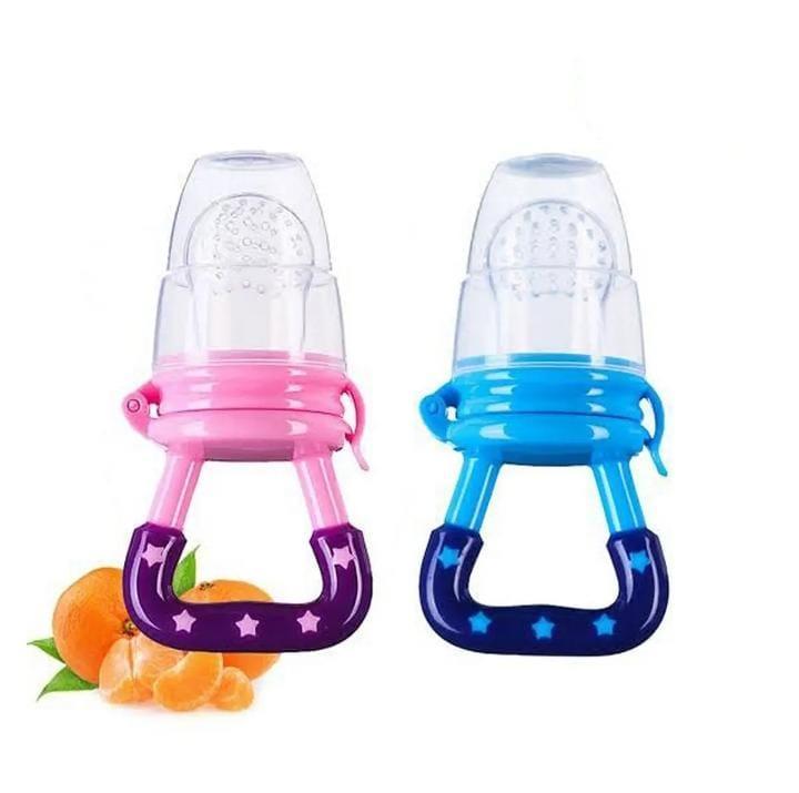 Silicone Fruit Feeder Pacifier Pack – Pink & Blue, Safe Baby Feeding - Image 4