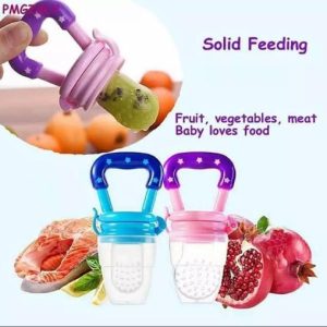 Silicone Fruit Feeder Pacifier Pack – Pink & Blue, Safe Baby Feeding