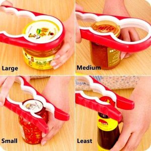 4-in-1 Multi-Function Jar & Bottle Opener – Non-Slip Kitchen Tool
